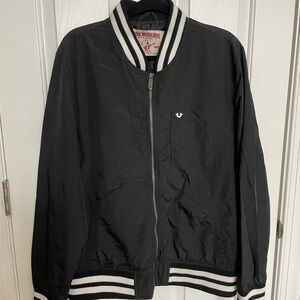 True Religion Black Bomber Jacket